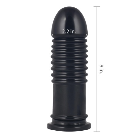 Duży korek analny King Sized Anal Bumper 20,3 cm PVC czarny - 8