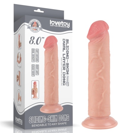 Dildo Realistyczne Sliding Skin Dual Layer 20 cm TPE - 1