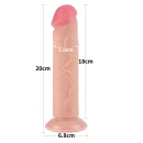 Dildo Realistyczne Sliding Skin Dual Layer 20 cm TPE - 2