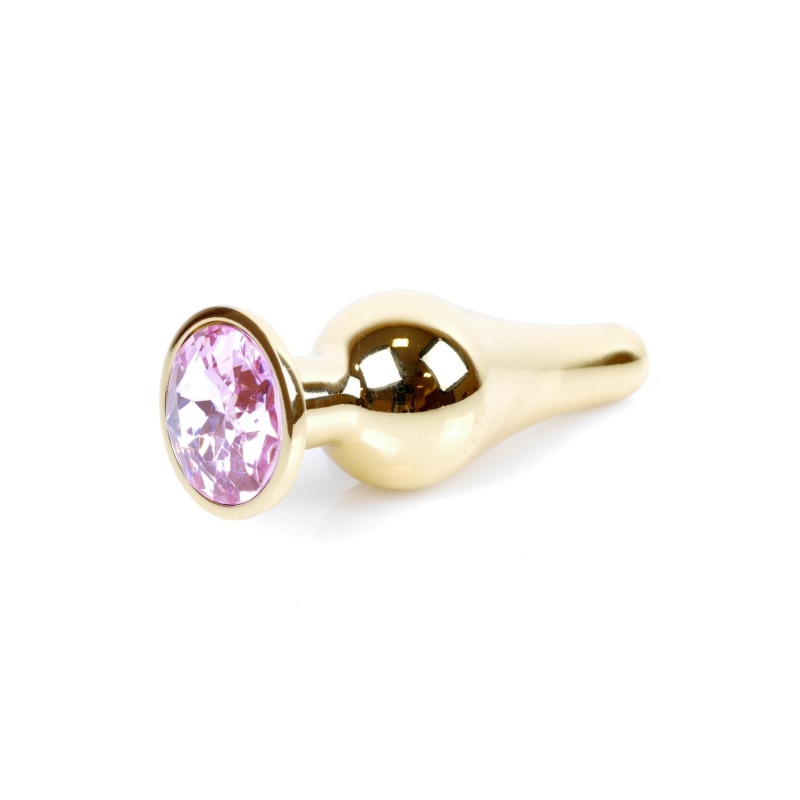 Biżuteria analna Jewellery Gold Rose - korek analny ze stali nierdzewnej, anatomiczny kształt, długość 9,5 cm, średnica 3 cm - 7