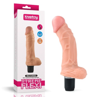 Elastyczny wibrator Xtreme Flexi 23,5 cm różowy - 1