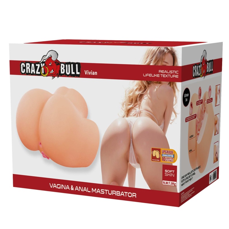 Masturbator pochwowo-analny Vivian - 35 cm, 10 programów wibracji - 9