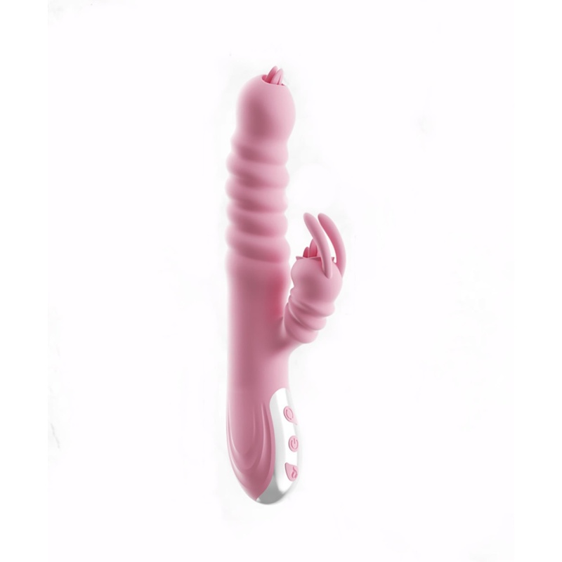 Wibrator Hannah 24 cm z języczkiem, wibracjami i rotacją - 9