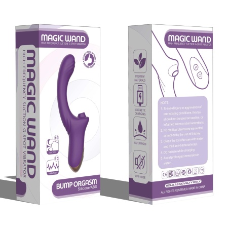 Wibrator Suking G Spot Red - podciśnieniowe ssanie łechtaczki, wibracje punktu G, wymiary: brak danych producenta - 9