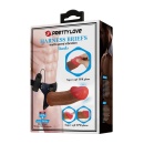 Uprząż Starks typu strap-on z wibrującym dildo hollow 17,5 cm - 12