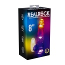 Wibrujące dildo LED z jądrami, przyssawką i pilotem, 20 cm - 2