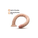 Dildo 19 Inch Beige (48,2 cm) - realistyczna struktura, przyssawka i montaż w uprzęży strap-on - 3