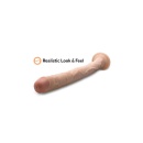 Dildo 19 Inch Beige (48,2 cm) - realistyczna struktura, przyssawka i montaż w uprzęży strap-on - 4