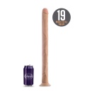 Dildo 19 Inch Beige (48,2 cm) - realistyczna struktura, przyssawka i montaż w uprzęży strap-on - 5