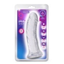 Roar N' Ride - przezroczysty dildo z przyssawką, TPE premium, 20,3 cm, Ø 5 cm - 1