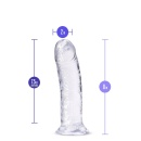 Roar N' Ride - przezroczysty dildo z przyssawką, TPE premium, 20,3 cm, Ø 5 cm - 4