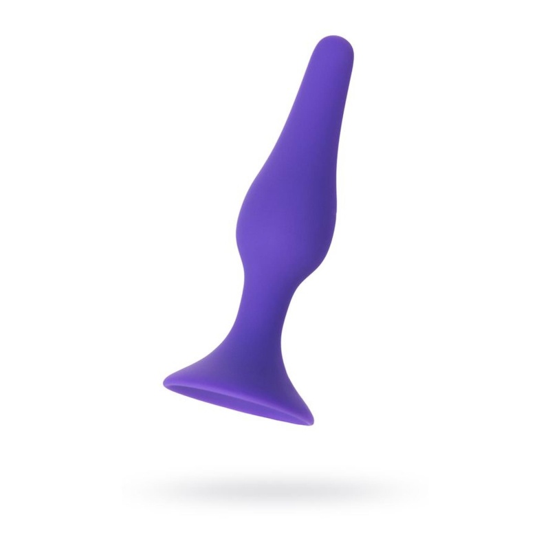 Korek analny Silicone Purple - silikon medyczny, podstawa-przyssawka, 10,2 cm - 1