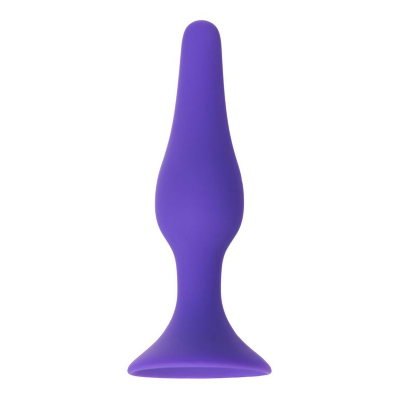 Korek analny Silicone Purple - silikon medyczny, podstawa-przyssawka, 10,2 cm - 2
