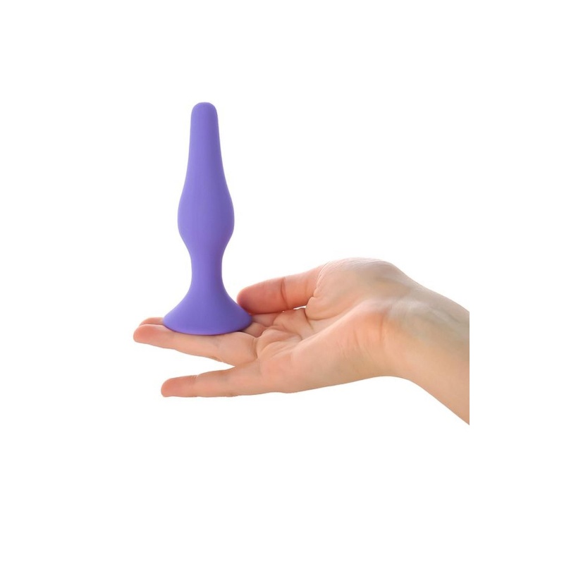 Korek analny Silicone Purple - silikon medyczny, podstawa-przyssawka, 10,2 cm - 8