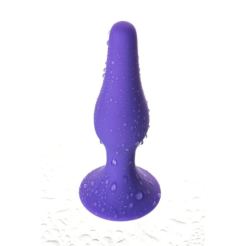 Korek analny Silicone Purple - silikon medyczny, podstawa-przyssawka, 10,2 cm - 9