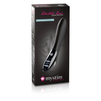 Wibrator dwusilnikowy E-Stim Electric Eric Black Edition – 27 cm, średnica 3,5–3,8 cm - 1