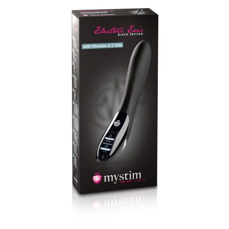 Wibrator dwusilnikowy E-Stim Electric Eric Black Edition – 27 cm, średnica 3,5–3,8 cm - 1