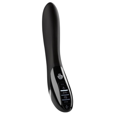 Wibrator dwusilnikowy E-Stim Electric Eric Black Edition – 27 cm, średnica 3,5–3,8 cm - 1 2