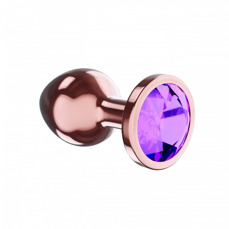 Plug-Butt Plug Diamond Amethyst Shine S Rose Gold - 1
