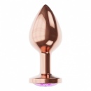 Plug-Butt Plug Diamond Amethyst Shine S Rose Gold - 2