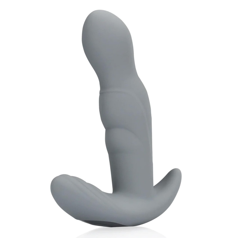 Rotating Prostate Stimulator with Remote Control - Gotham Grey - 5