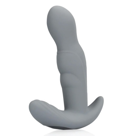 Rotating Prostate Stimulator with Remote Control - Gotham Grey - 5