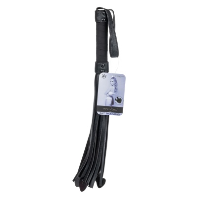 Flogger Heart Throb z miękkimi frędzlami PVC, 44,5 cm - 1 2