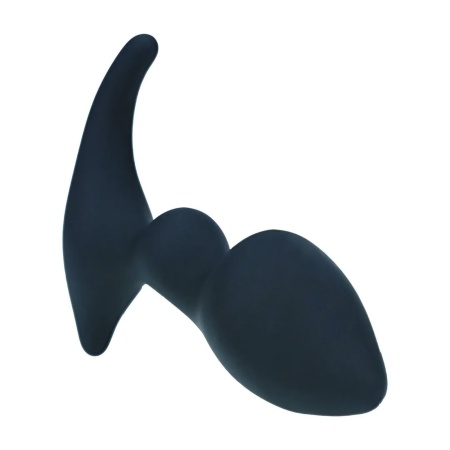 Double Ripple Silicone Prostate Massager - Black - 6