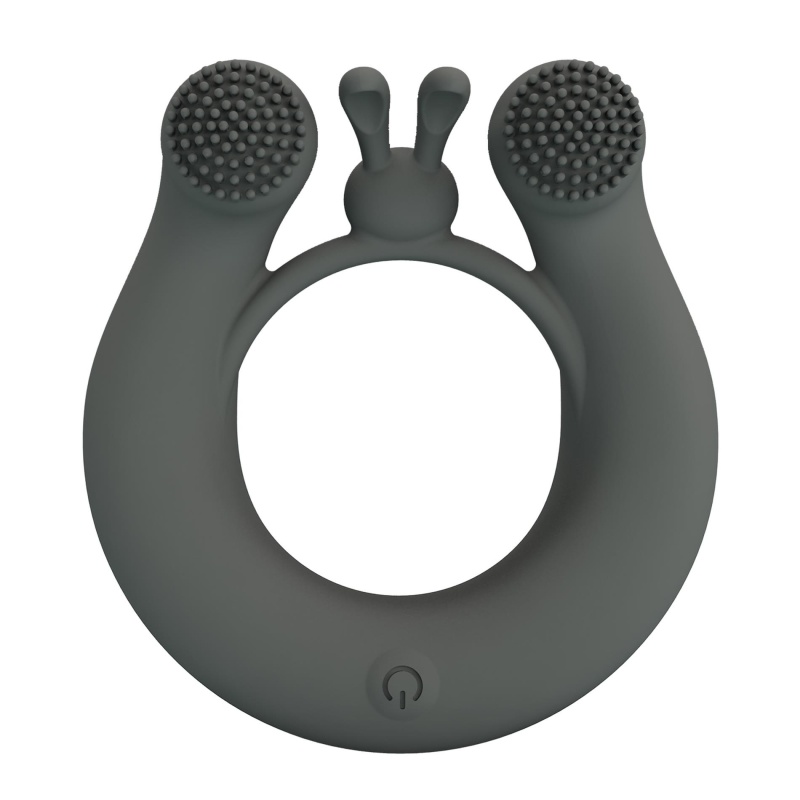 Pierścień erekcyjny Master Ring z dwoma silnikami i wypustkami - 6 cm - 2