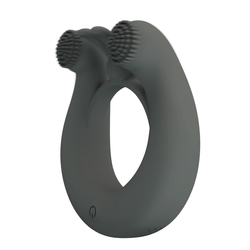Pierścień erekcyjny Master Ring z dwoma silnikami i wypustkami - 6 cm - 3