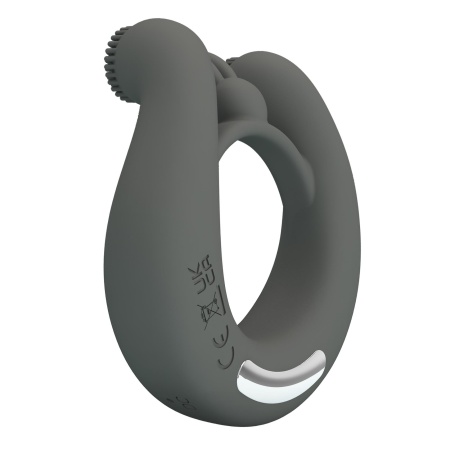 Pierścień erekcyjny Master Ring z dwoma silnikami i wypustkami - 6 cm - 5