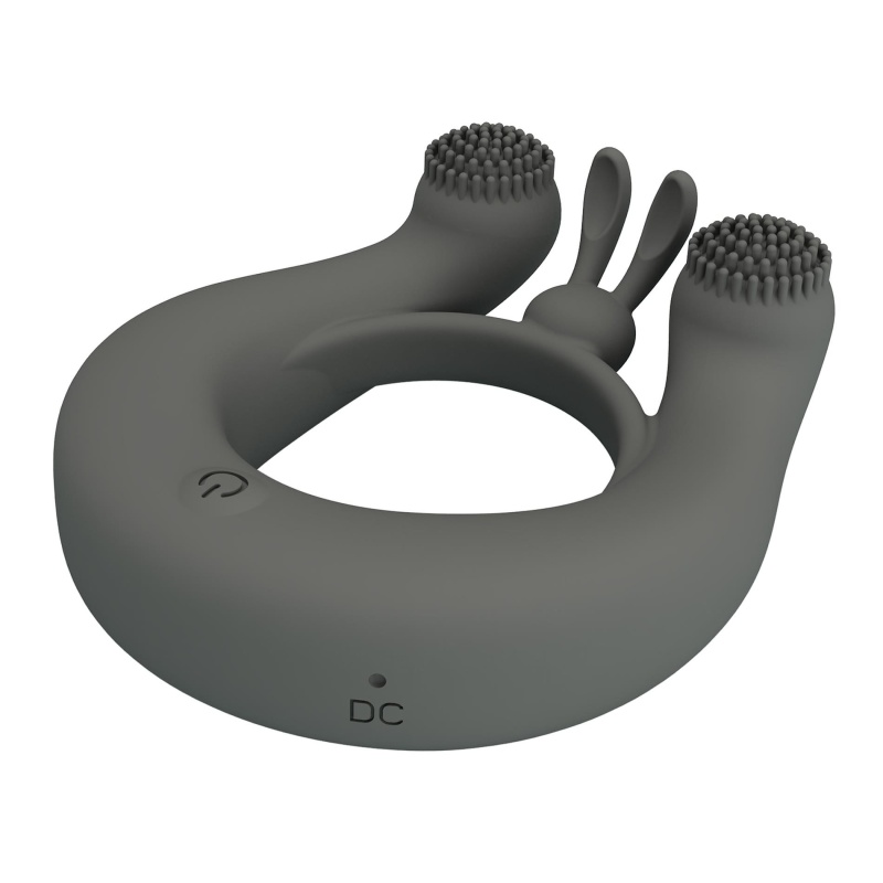 Pierścień erekcyjny Master Ring z dwoma silnikami i wypustkami - 6 cm - 7