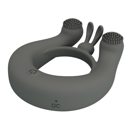 Pierścień erekcyjny Master Ring z dwoma silnikami i wypustkami - 6 cm - 7