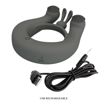 Pierścień erekcyjny Master Ring z dwoma silnikami i wypustkami - 6 cm - 11