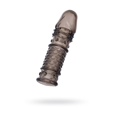 Nakładka na penisa XLover - pogrubiająca i stymulująca, TPE, 13,5 cm - 1
