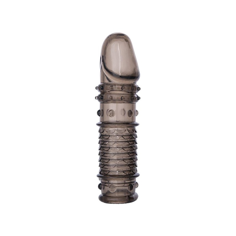 Nakładka na penisa XLover - pogrubiająca i stymulująca, TPE, 13,5 cm - 2
