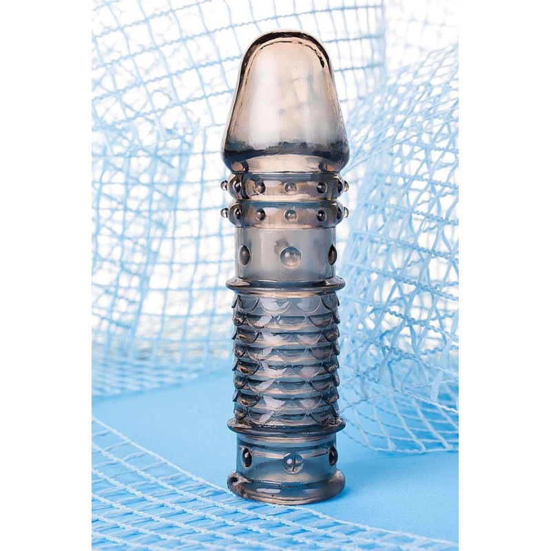 Nakładka na penisa XLover - pogrubiająca i stymulująca, TPE, 13,5 cm - 3