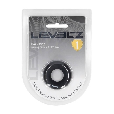 Solid Silicone Cockring - XS - Black - 1 2