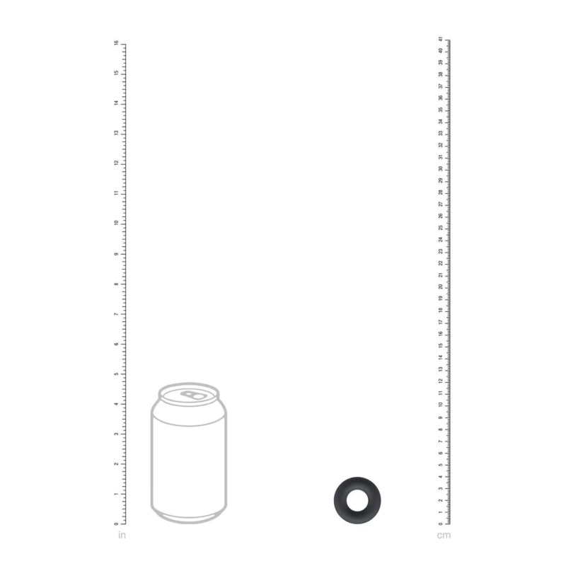Solid Silicone Cockring - XS - Black - 4