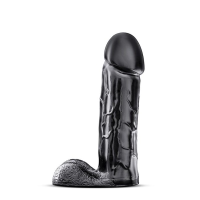 Brutalizer Black - realistyczne dildo z bezporowatego PVC, średnica 9,5 cm, długość całkowita 38,1 cm - 1 2