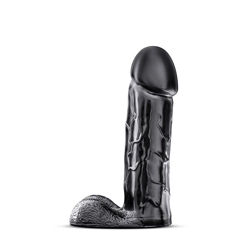 Brutalizer Black - realistyczne dildo z bezporowatego PVC, średnica 9,5 cm, długość całkowita 38,1 cm - 2