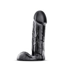 Brutalizer Black - realistyczne dildo z bezporowatego PVC, średnica 9,5 cm, długość całkowita 38,1 cm - 2