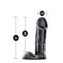 Brutalizer Black - realistyczne dildo z bezporowatego PVC, średnica 9,5 cm, długość całkowita 38,1 cm - 3