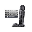 Brutalizer Black - realistyczne dildo z bezporowatego PVC, średnica 9,5 cm, długość całkowita 38,1 cm - 5