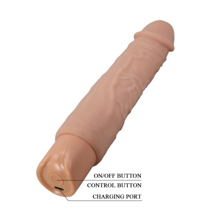 Rufus — realistyczny wibrator dildo: 10 trybów wibracji, TPE, 23,8 cm - 10