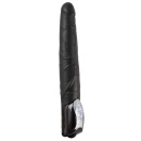 Wibrator Push Thrusting Black — mechanizm posuwisto-zwrotny, żyłkowana powierzchnia, TPE/ABS, 27,7 cm - 2
