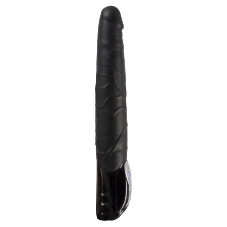 Wibrator Push Thrusting Black — mechanizm posuwisto-zwrotny, żyłkowana powierzchnia, TPE/ABS, 27,7 cm - 6