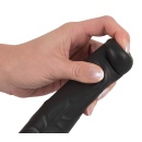 Wibrator Push Thrusting Black — mechanizm posuwisto-zwrotny, żyłkowana powierzchnia, TPE/ABS, 27,7 cm - 8