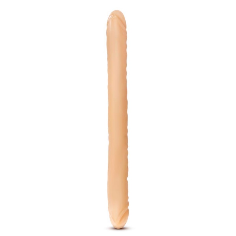 B YOURS 18INCH DOUBLE DILDO BEIGE - 3