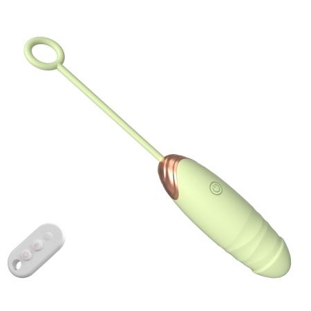 Vibrating Silicone Love EGG USB 7 vibration and thrust functions / Remote control Green - 1